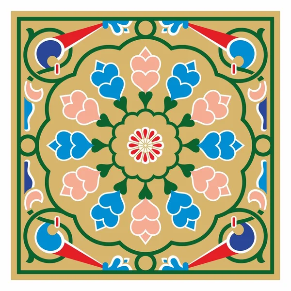 Byzantinisches Florales Ornament Hintergrund Vektor — Stockvektor