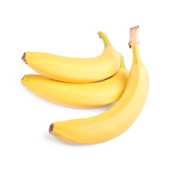 Ripe, fresh, organic and nutritious bananas, isolated on a white background. Sweet fruit of bananas. Vitamins. Tropical fruit concept. — Stock Photo, Image