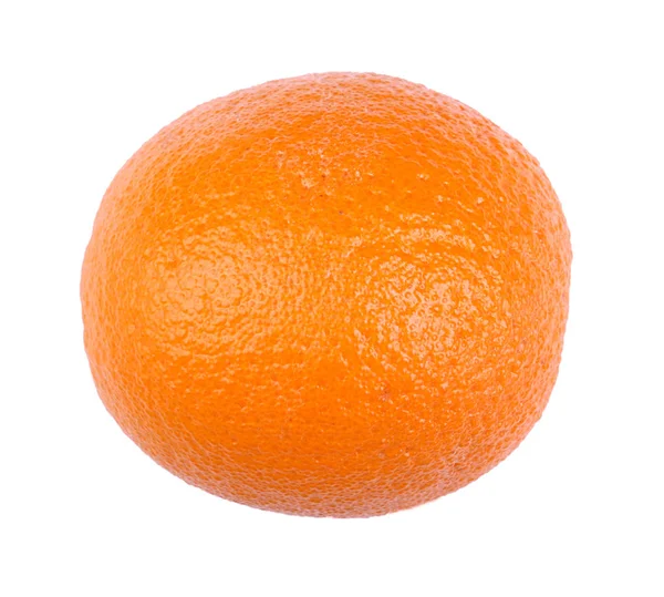 Uma laranja perfeita isolada num fundo branco. Laranja brilhante saborosa. Um pequeno-almoço saudável. Frutas tropicais suculentas . — Fotografia de Stock