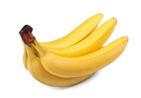 Это органический и питательный пучок бананов, изолированный на белом фоне. Сладкие фрукты из бананов. Витамины. Концепция тропических фруктов . — стоковое фото