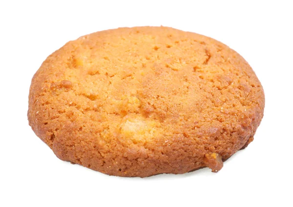 Een zoete, zelfgemaakte cookie, geïsoleerd op een witte achtergrond. Bakkerijproducten. Vanille crème sandwich koekjes. — Stockfoto
