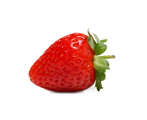 Frische Rote Erdbeere Isoliert Auf Weißem Hintergrund Sommerkonzept — Stockfoto