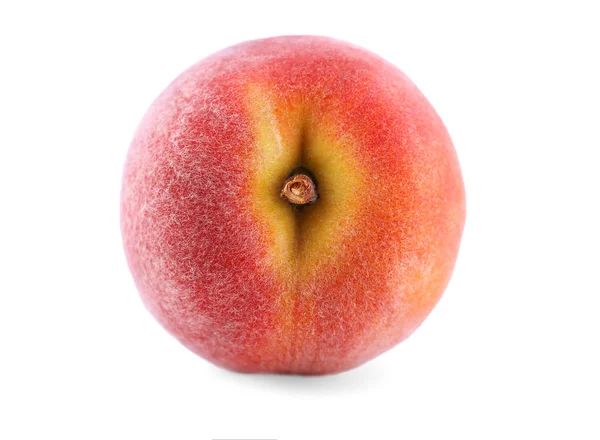 View Single Whole Orange Peach Isolated White Background Close Picture — Stock Photo, Image