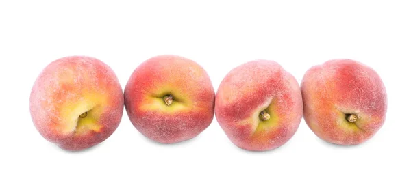 Verão Pêssegos Vermelhos Brilhantes Frutas Para Uma Dieta Saudável Pêssegos — Fotografia de Stock