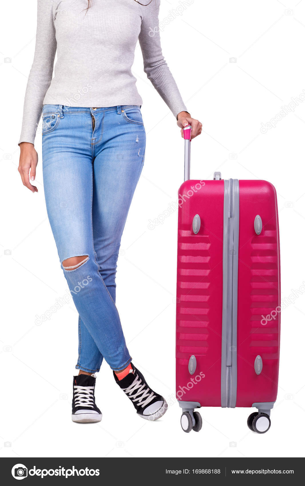 big pink suitcase