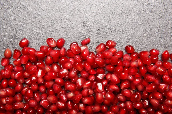 View Big Pile Colorful Red Garnet Seeds Light Gray Background — Stock Photo, Image