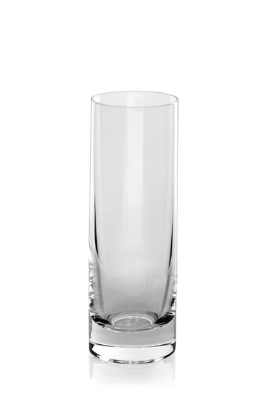 Gros Plan Grand Verre Transparent Pour Eau Claire Minérale Vodka — Photo