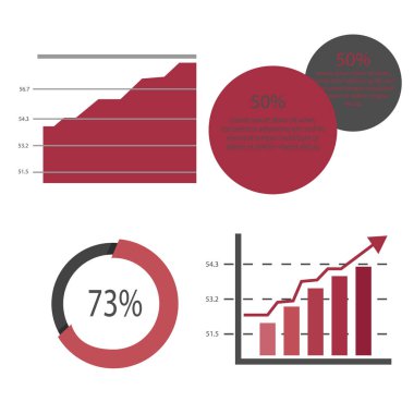 Vektör grafikleri kümesi. Diyagramları, beyaz bir arka plan üzerinde izole. Küresel Ekonomi istatistik bilgileri. İş kavramı