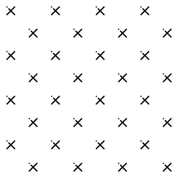 Un patrón vectorial hecho con signo x plus. Textura X fondo alicatado. Textura monocromática de moda con ventajas o cruces . — Vector de stock