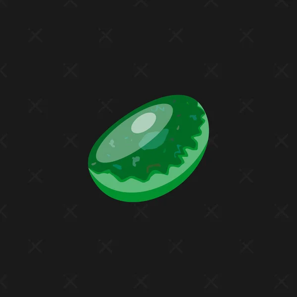 黑色背景上明亮的翡翠宝石。绿色的宝石翡翠。首饰概念。矢量插图. — 图库矢量图片