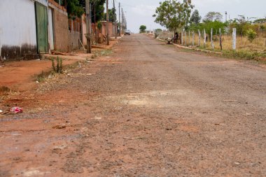 Planaltina, Goias, Brezilya 28 Ekim 2017: Brezilya genelinde kötü bakılan caddeler