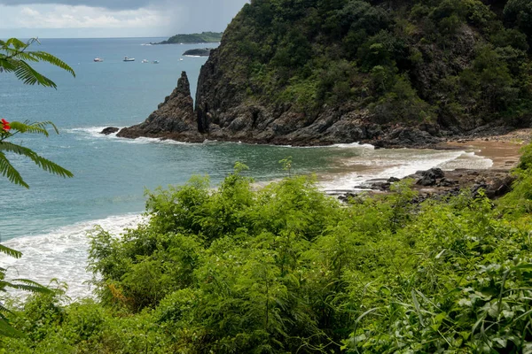 Hermosa Vista Playa Meio Lado Noreste Fernando Noronha Brasil Estado — Foto de Stock