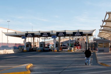 El Paso, Teksas Usa-Ocak 13, 2020: Stanton Caddesi Köprüsü El Paso, Teksas