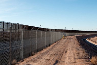 El Paso, Teksas-13 Ocak 2020: ABD Meksika sınırı boyunca El Paso, Teksas