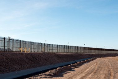 El Paso, Teksas-13 Ocak 2020: ABD Meksika sınırı boyunca El Paso, Teksas