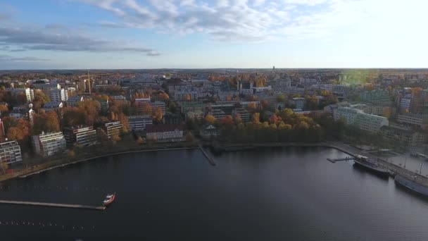 Финский Город Лаппеэнранта Осень — стоковое видео