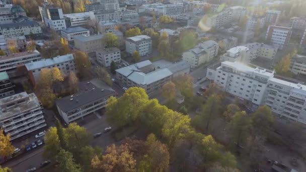 Cidade Finlandesa Lappeenranta Outono — Vídeo de Stock
