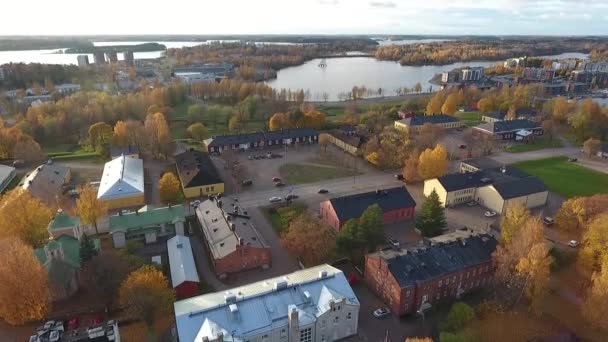 Lappeenranta Aerial Autumn — 图库视频影像