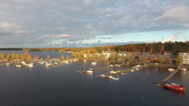 Lappeenranta Aerial Autumn — 图库视频影像