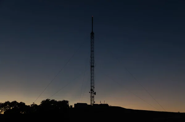 Torre Transmisión Comunicación Hilltop Australia — Foto de Stock