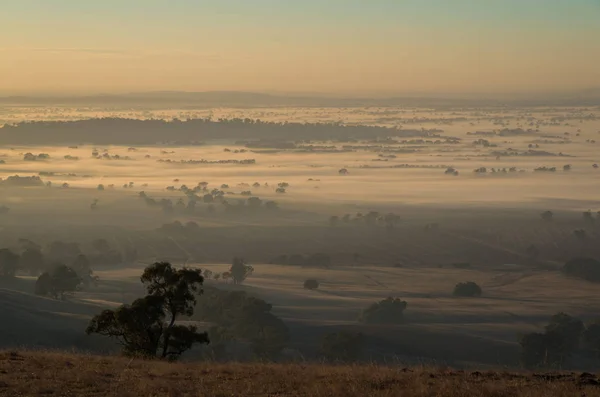 Πρωινή θέα από το όρος Major στο Dookie, Αυστραλία — Φωτογραφία Αρχείου