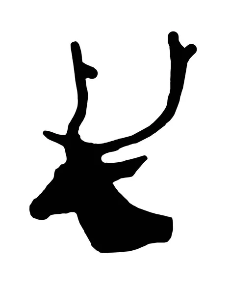 Silhouette de cerf isolé — Image vectorielle