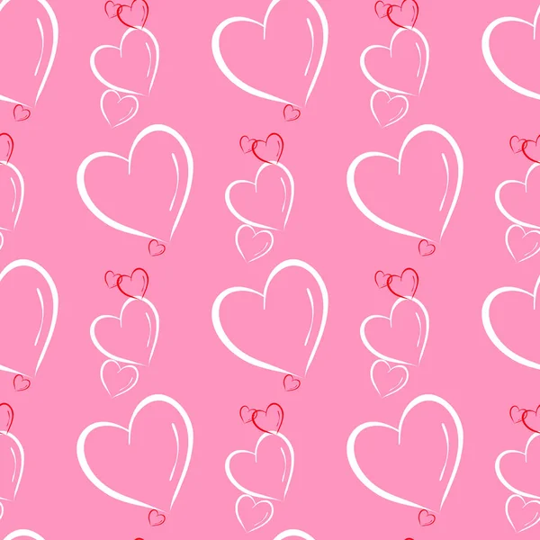 Herz Nahtlosen Hintergrund Für Valentinstag Banner Oder Verpackungspapier Vorlage Vektorillustration — Stockvektor