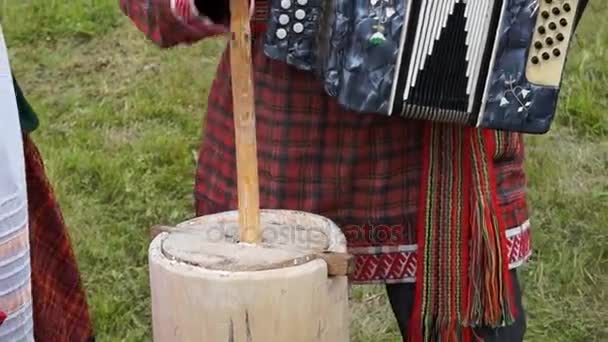 Produzione di formaggio, produzione di formaggio — Video Stock