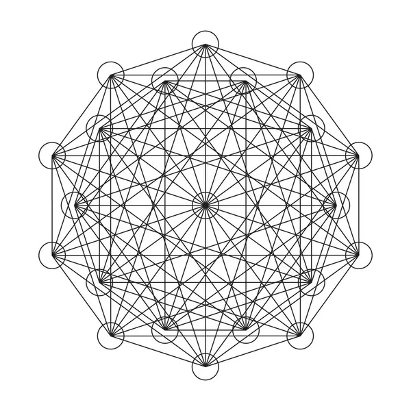 Переплетенный узор геометрических фигур. Векторная иллюстрация . — стоковый вектор