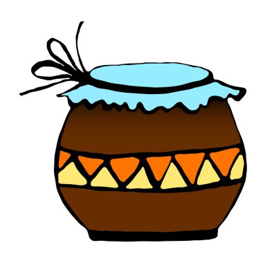 pot depolama için. vektör çizim. El ile çizim.