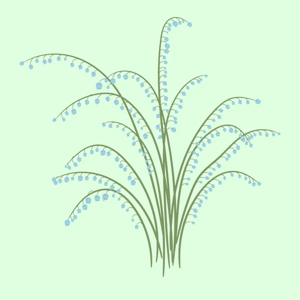 Весенний букет лилий долины. векторная иллюстрация . — стоковый вектор