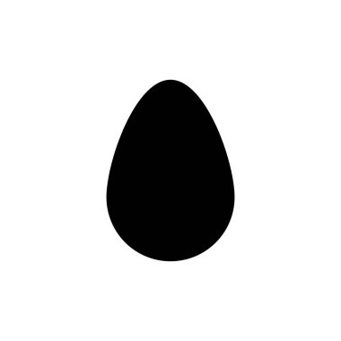 yumurta simgesi üzerinde arka izole. Web sitesi tasarımını veya düğme hareket eden app için basit vektör simgesi