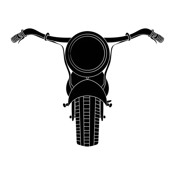 Image of a road motorcycle is a front view. Vector illustration. Hand drawing Vector Graphics