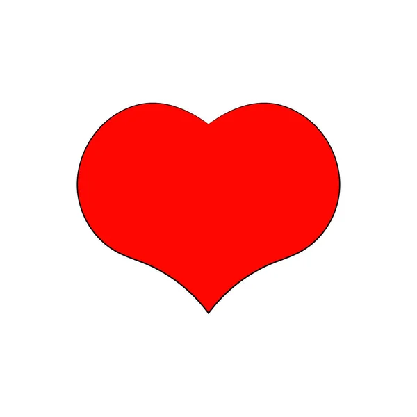 Isoliertes Bild eines roten Herzens. Vektorillustration — Stockvektor