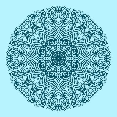 Simetrik dairesel kalıptır. Vektör çizim.