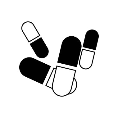 Simge hap şeklinde. Dağılım çizim dökme olmadan. Vektör çizim