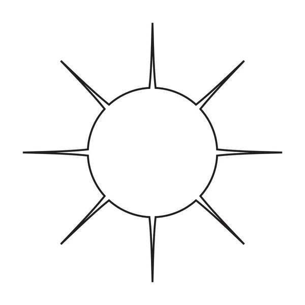 Icône du soleil. Une illustration simple sans verser. Graphiques vectoriels — Image vectorielle
