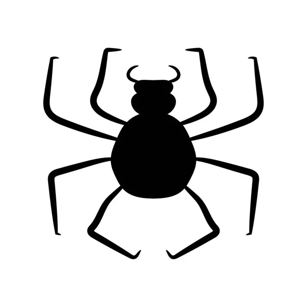 Black spider on a white background. Vector illustration. Hand drawing Royalty Free Stock Illustrations