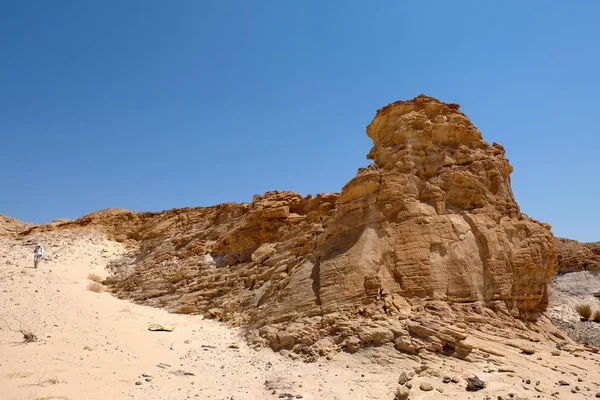 Wandelen in de negev-woestijn. — Stockfoto