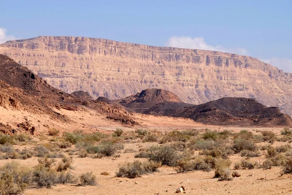 Deserto de Negev paisagem montanhosa cênica . — Fotografia de Stock
