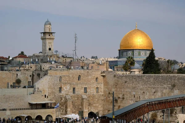 Koepel van de rots moskee in Jeruzalem. Rechtenvrije Stockfoto's