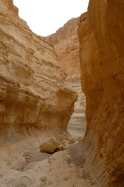 Gorge profonde dans le désert de Judée . — Photo