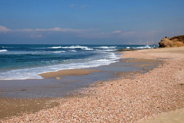 Praia de Palmachim em Israel . — Fotografia de Stock