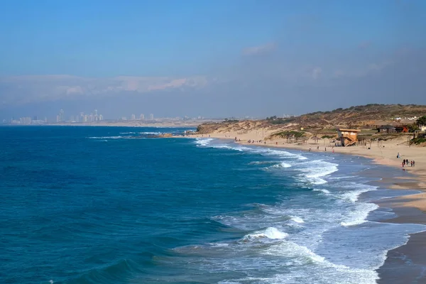 Praia de Palmachim em Israel . — Fotografia de Stock