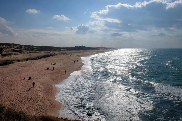 Praia de Palmachim em Israel . — Fotografia de Stock