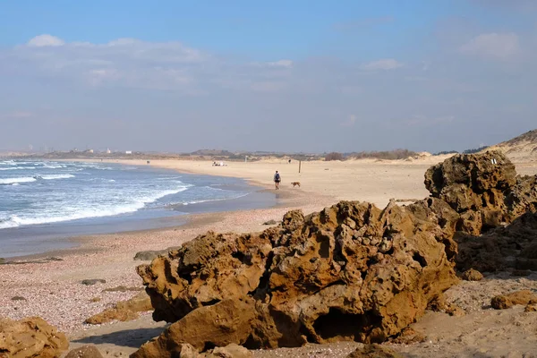 Praia de Palmachim em Israel . — Fotografia de Stock