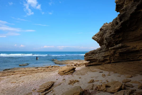 Palmachim beach malebná krajina. — Stock fotografie