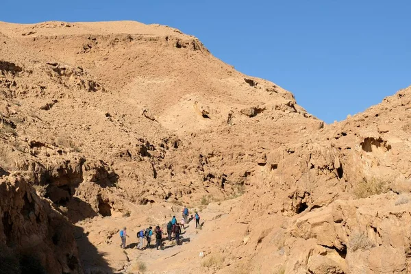 以色列内盖夫沙漠徒步旅行. — 图库照片