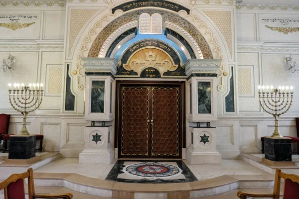 Fas Sinagogu Casablanca 'da sanat bölümü..