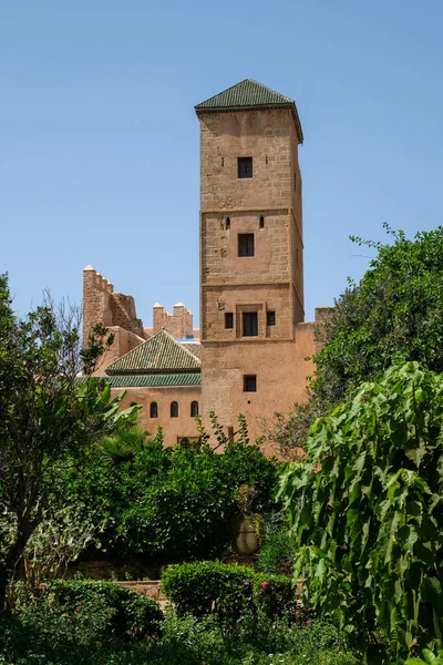 Tuin Versterkte Muren Van Udayas Fort Rabat Marokko — Stockfoto